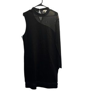Monteau Los Angeles black one full sleeve mesh dress